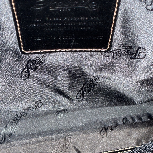 Fossil Black Leather Tote/Handbag Call All - Picture 2 of 8
